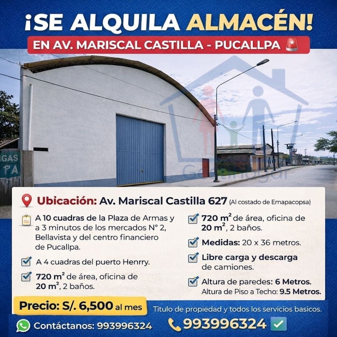 SE ALQUILA ALMACEN EN AV. MARISCAL CASTILLA – PUCALLPA — foto 8