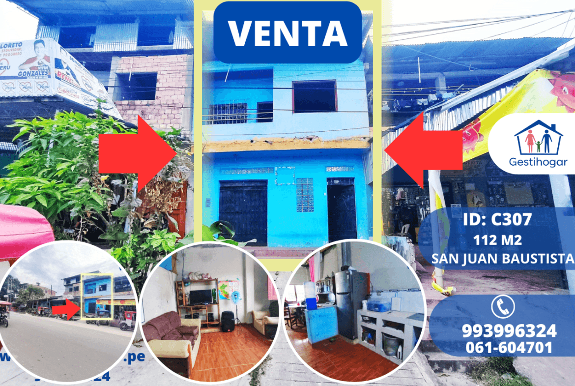 SE VENDE QUINTA CON ALQUILER DE CUARTOS EN IQUITOS