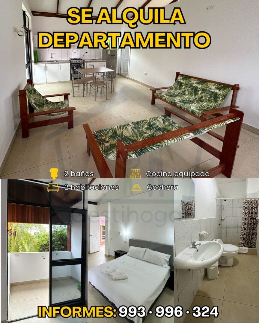 SE ALQUILA DEPARTAMENTO AMOBLADO EN JR. CALLERÍA – PUCALLPA
